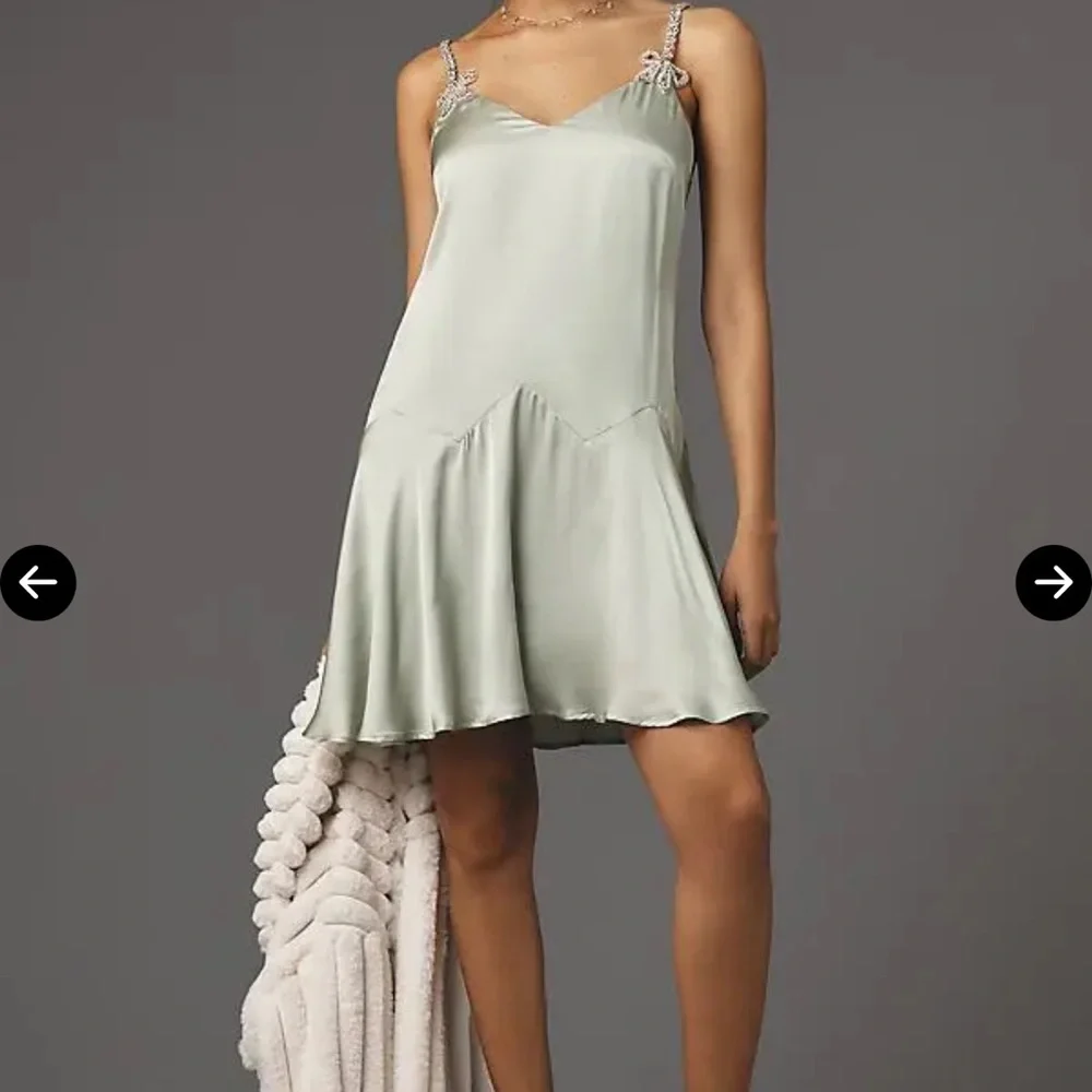 Corey Lynn Calter mint‎ green satin slip Elegant Slip Dress Sz M
